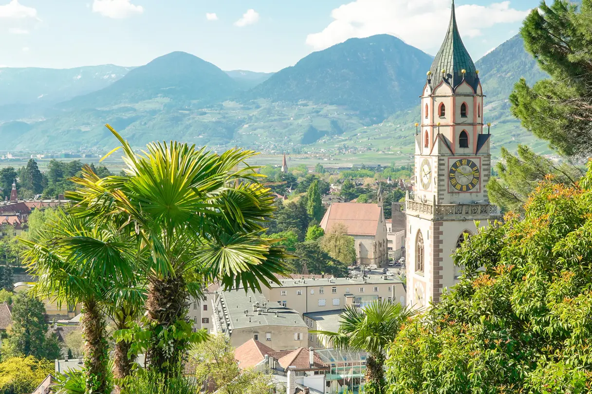 Blick auf Meran Sommer