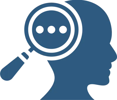 Mensch Lupe Kopf Icon