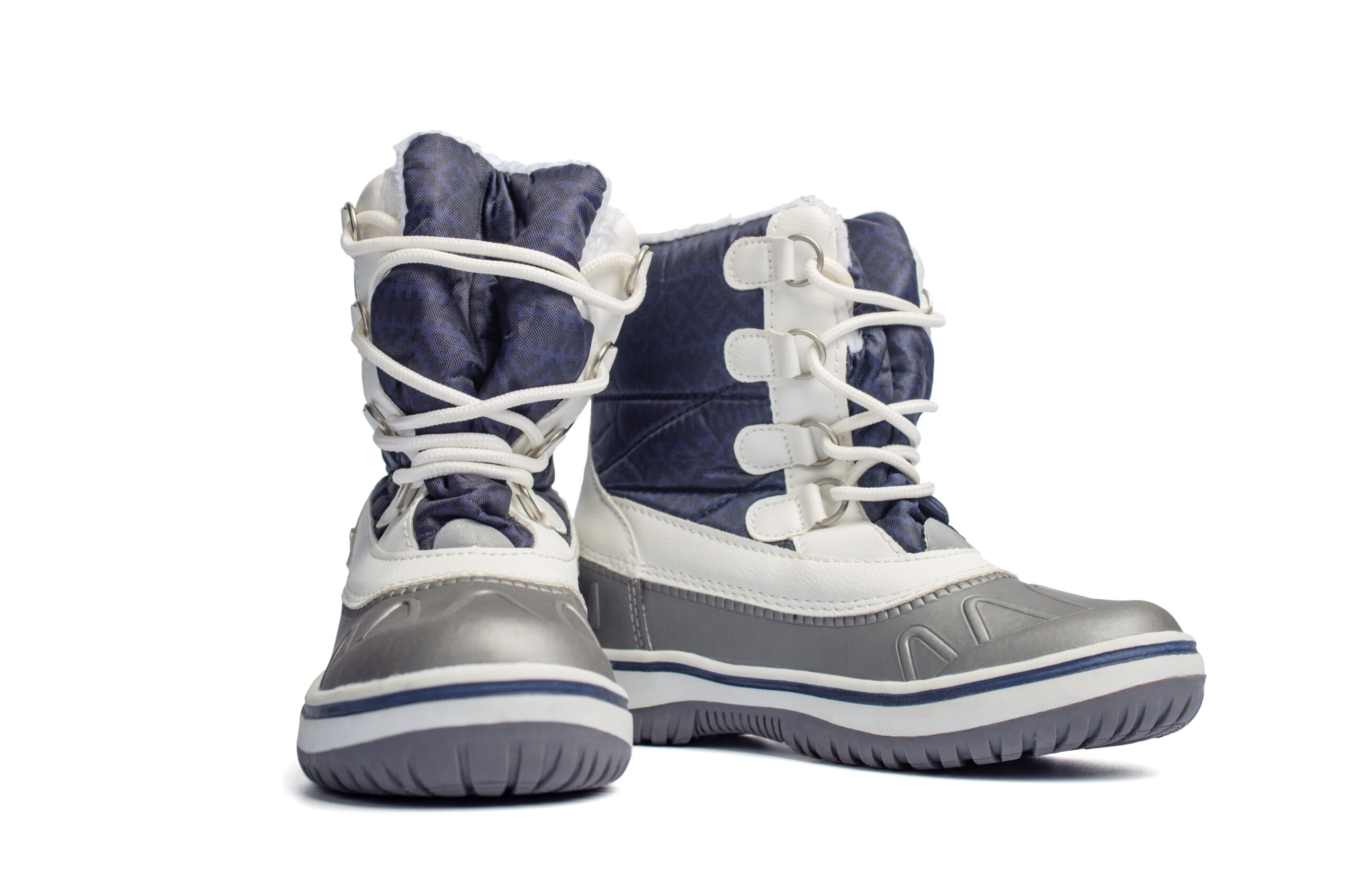 Baby boots isolated on white background. Boots for winter season