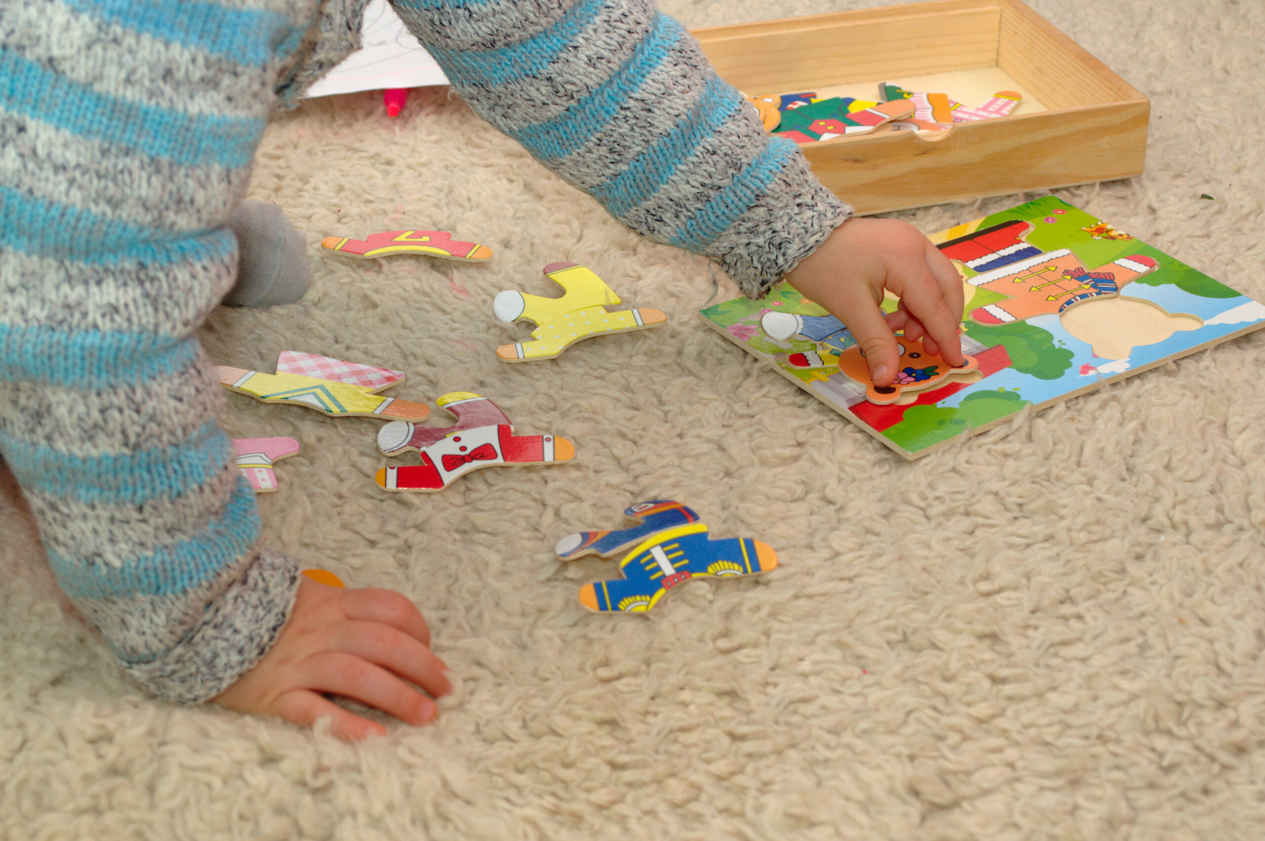 Children playing at home