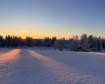 Blick über die finnische Winterlandschaft