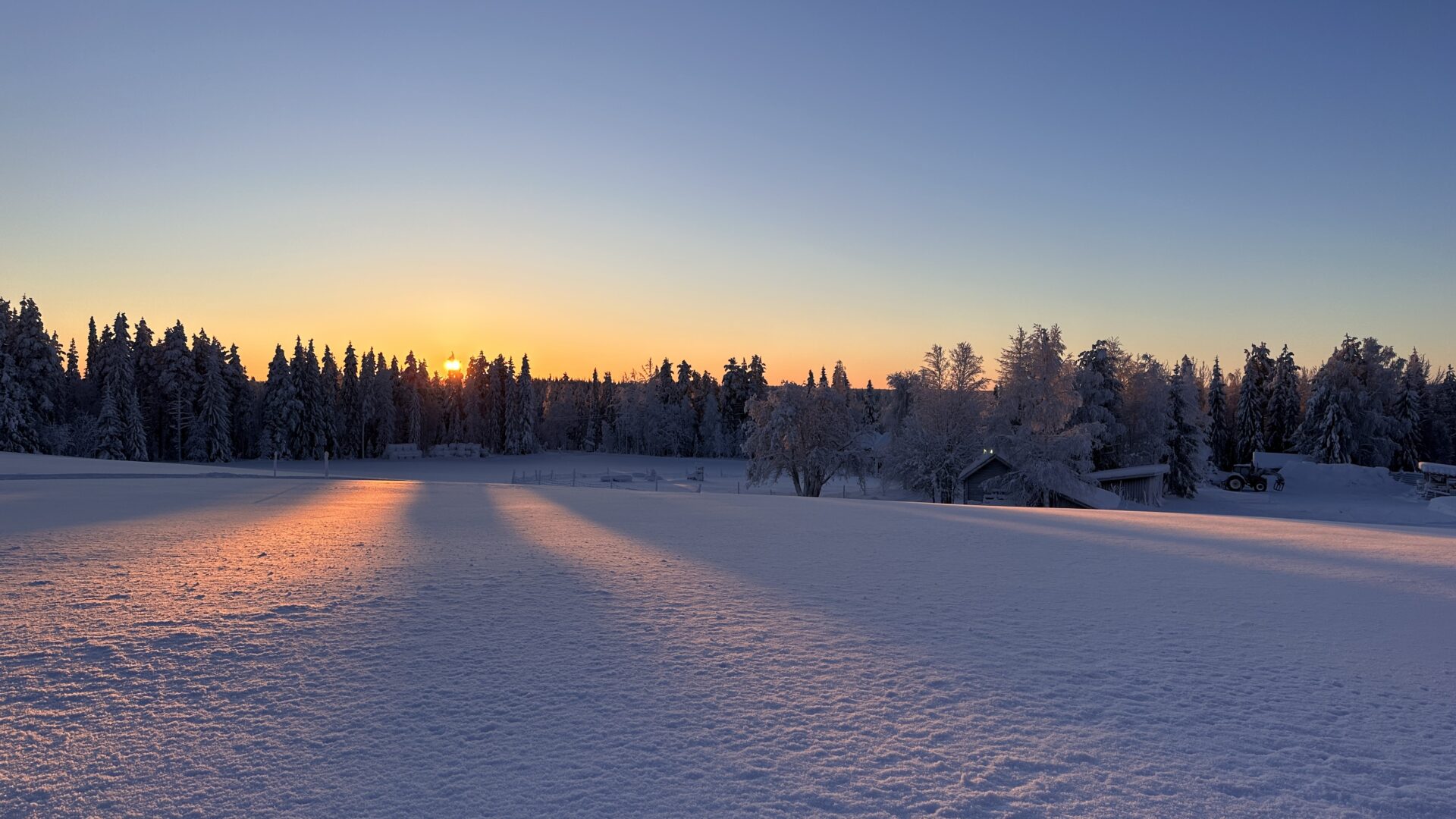 Blick über die finnische Winterlandschaft