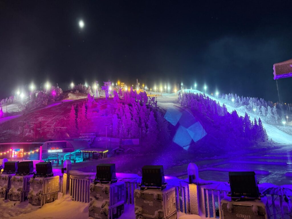 Pisten beim Polar Light Festival in Ruka