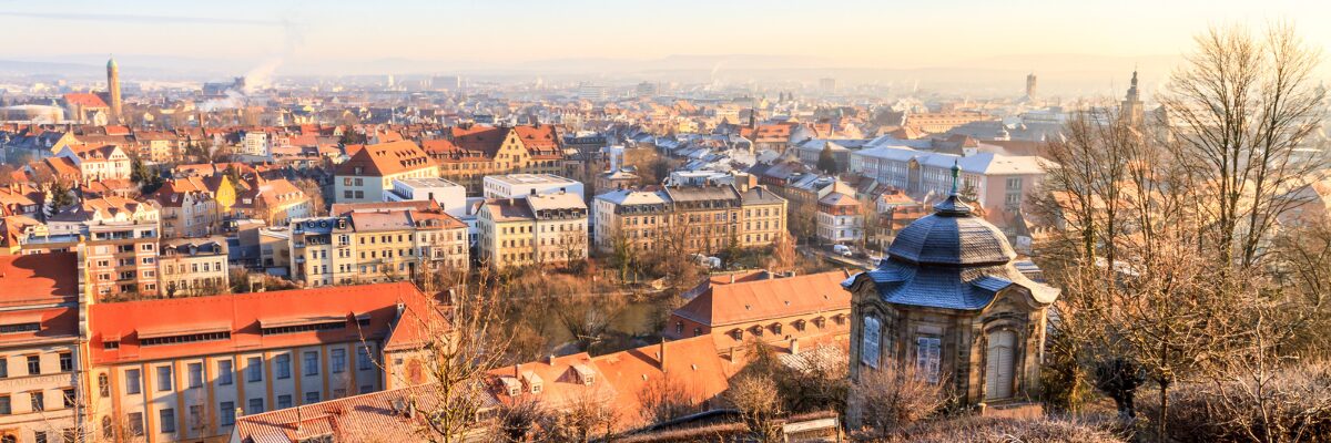Blick über Bamberg im Winter