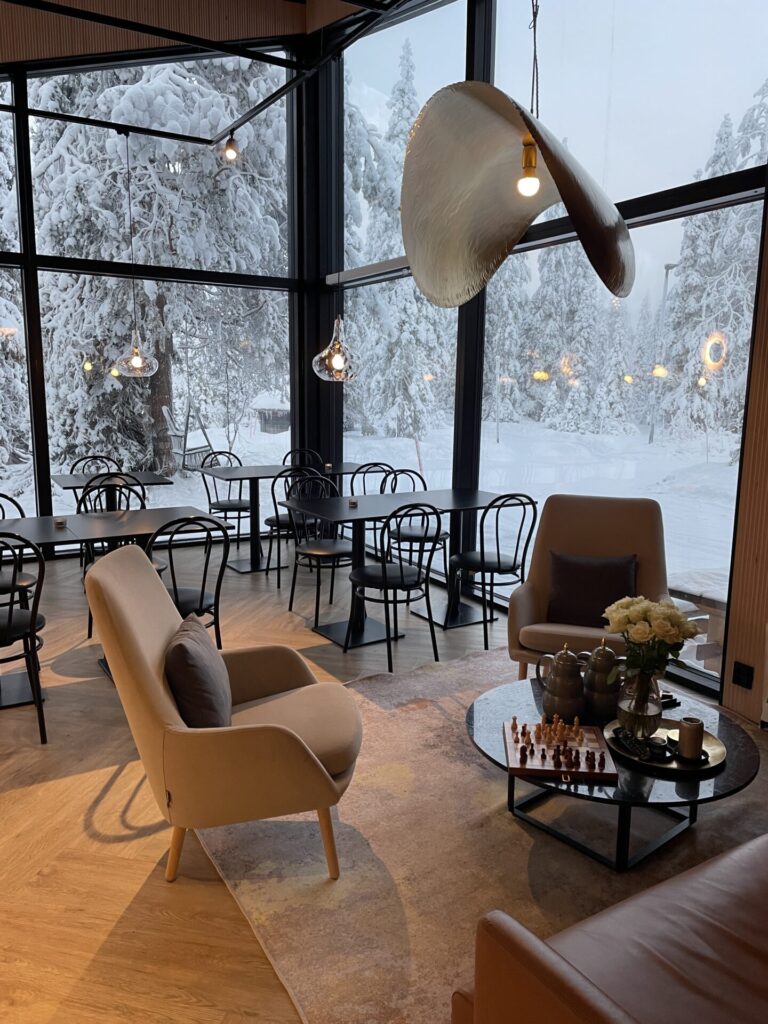 Restaurant beim Magical Pond Winter