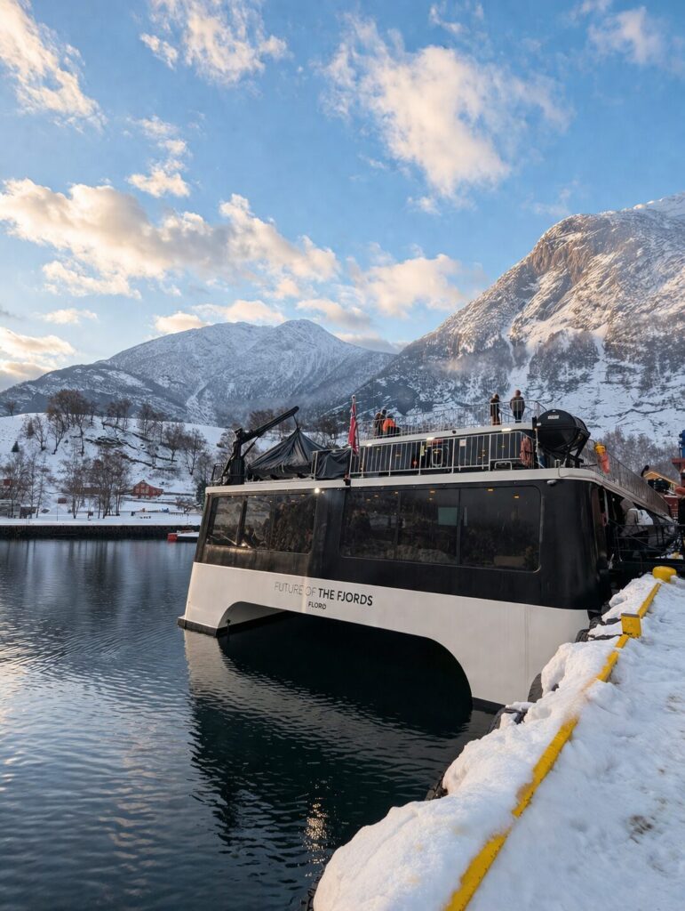 lautlos Schiff Naerofjord